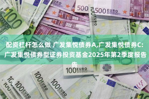 配资杠杆怎么做 广发集悦债券A,广发集悦债券C: 广发集悦债券型证券投资基金2025年第2季度报告